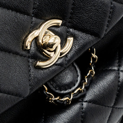 Chanel mini Duma backpack lambskin black L (microchip)