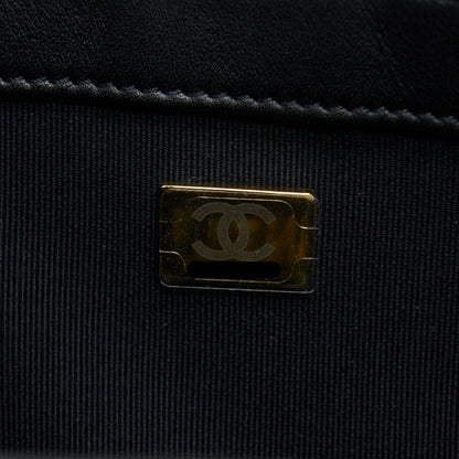Chanel Medium Boy Bag Calfskin Black  (Microchip)