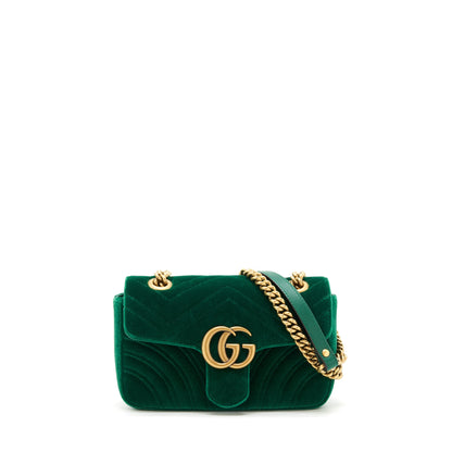 Gucci mini marmont Bag Velvet Green