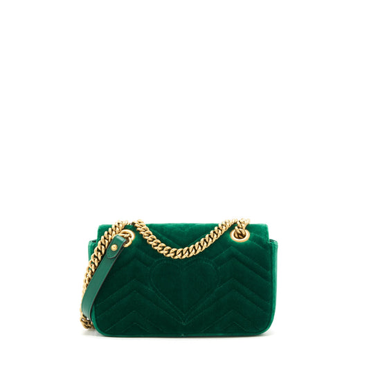 Gucci mini marmont Bag Velvet Green