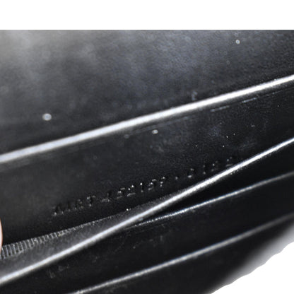 YVES SAINT LAURENT Kate Crocodile Embossed Patent Leather Shoulder Bag Black