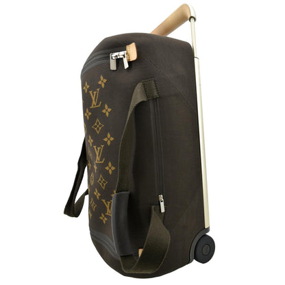 LOUIS VUITTON Horizon Soft 55 Monogram Canvas Rolling Duffle Bag Brown