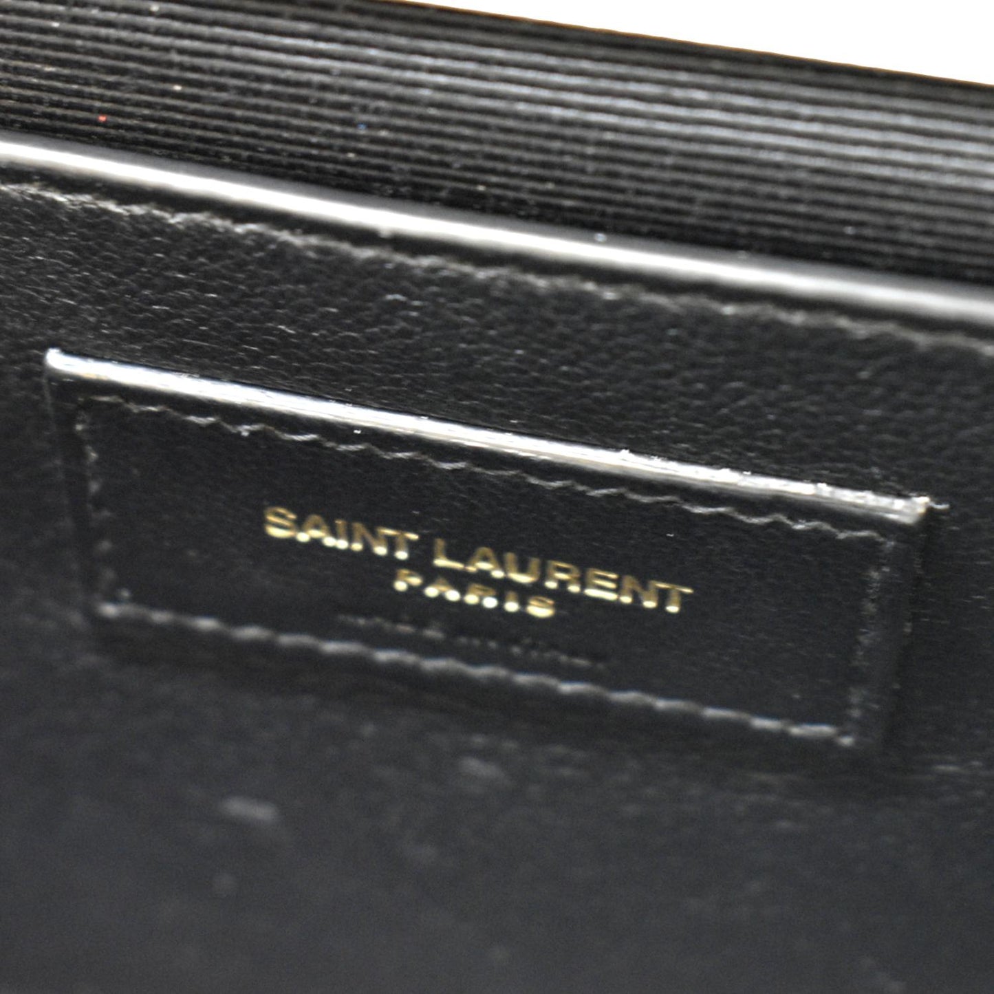 YVES SAINT LAURENT Kate Leather Chain Clutch Crossbody Bag Beige