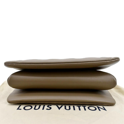 LOUIS VUITTON Coussin MM Monogram Embossed Shoulder Bag Taupe
