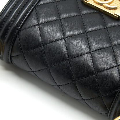 Chanel Boy Extra Mini Lambskin in Black
