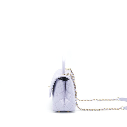 Chanel 21K Coco Handle Caviar lilac/ light Purple L