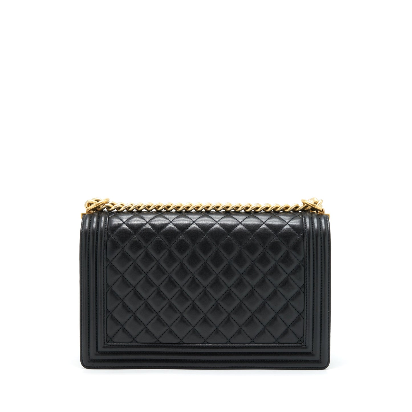 Chanel Boy Bag New Medium (28cm) Lambskin Black Ruthenium