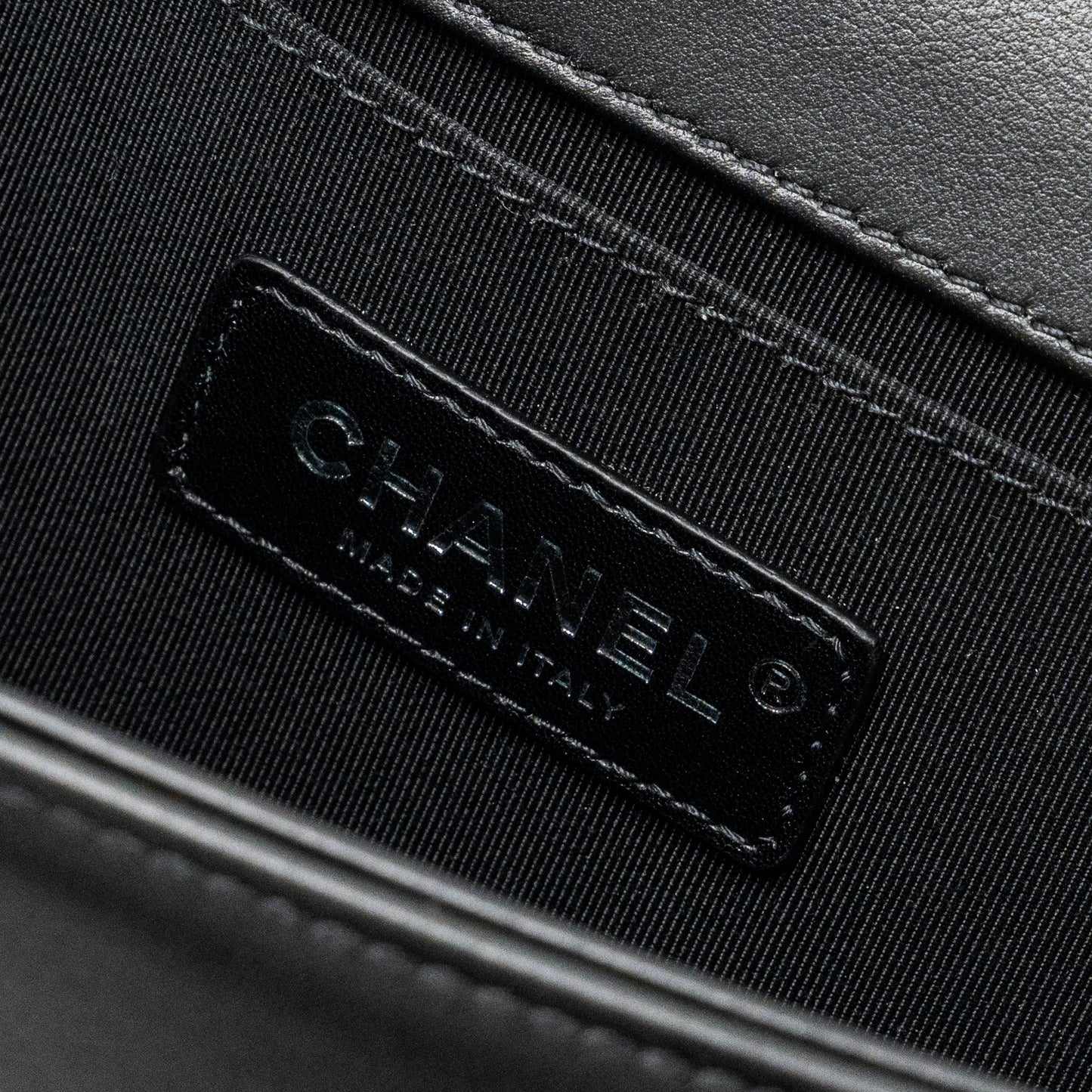 Chanel Medium Boy Bag Calfskin Black Ruthenium Hardware