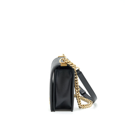 Chanel Boy Bag New Medium (28cm) Lambskin Black Ruthenium
