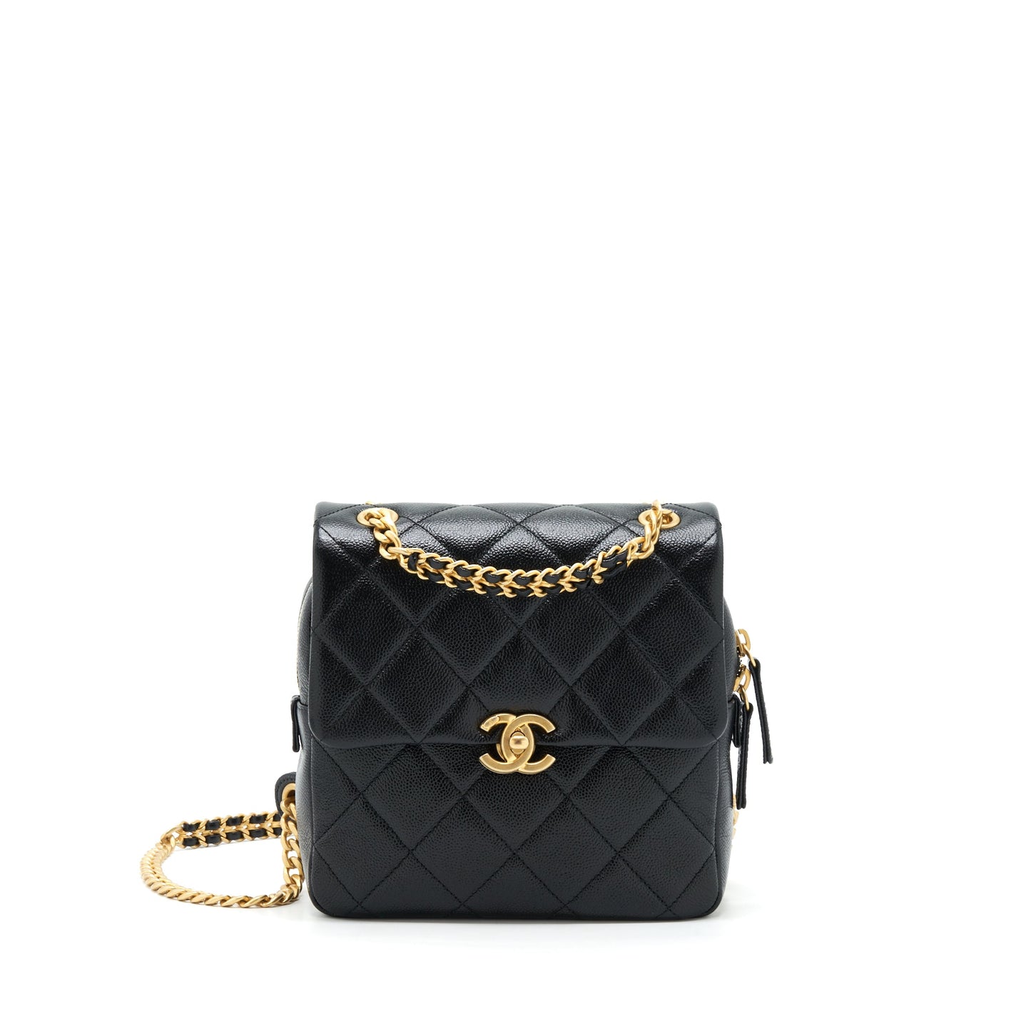 Chanel 22P Flap Backpack Caviar Black