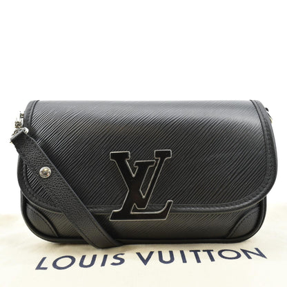 LOUIS VUITTON Buci Epi Grained Leather Shoulder Bag Black
