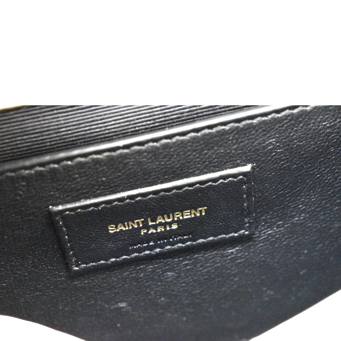 YVES SAINT LAURENT Kate Leather Chain Clutch Crossbody Bag Beige