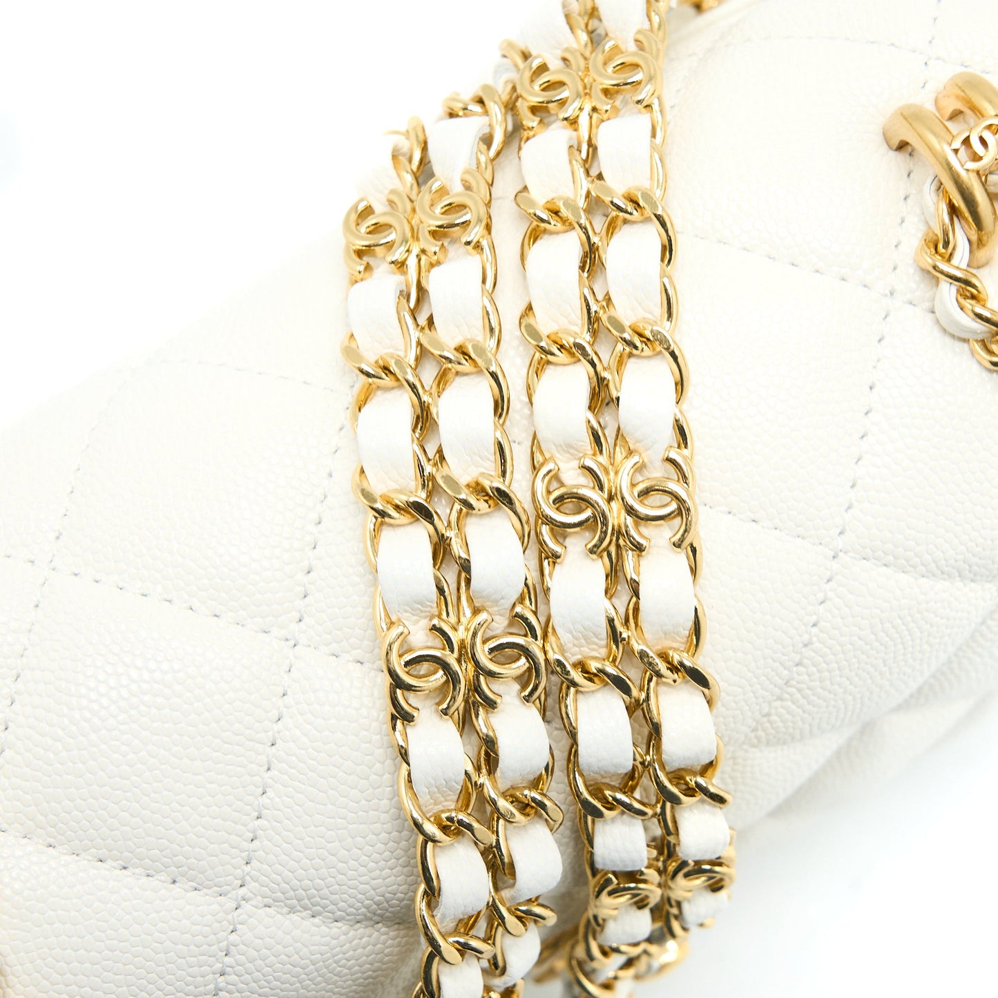 Chanel 22K Coco First Caviar White  (Microchip)