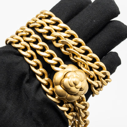 Chanel Camellia Adjustable Chain Mini Square Flap bag Lambskin black  (microchip)