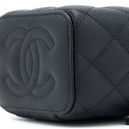Chanel Mini Vanity with Chain Caviar Black L
