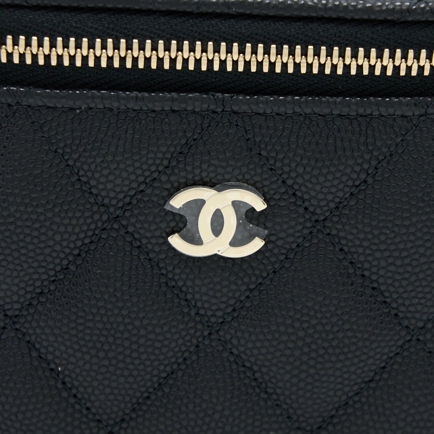 Chanel Mini Vanity with Chain Caviar Black L