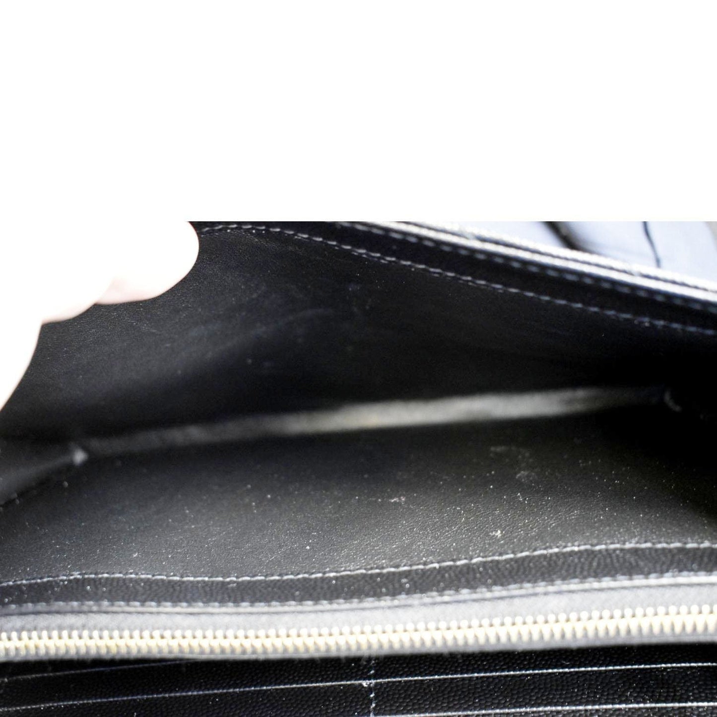 YVES SAINT LAURENT Cassandre Matelasse Chain Wallet Crossbody Bag Black