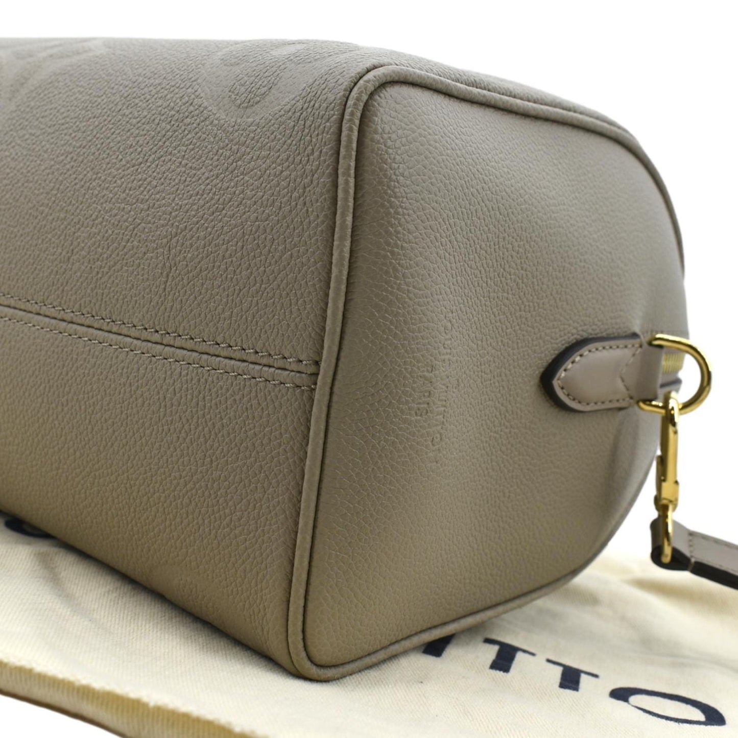LOUIS VUITTON Speedy 25 Bandouliere Monogram Empreinte Shoulder Bag Tourterelle
