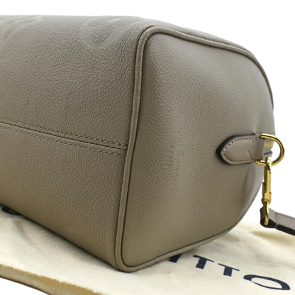 LOUIS VUITTON Speedy 25 Bandouliere Monogram Empreinte Shoulder Bag Tourterelle