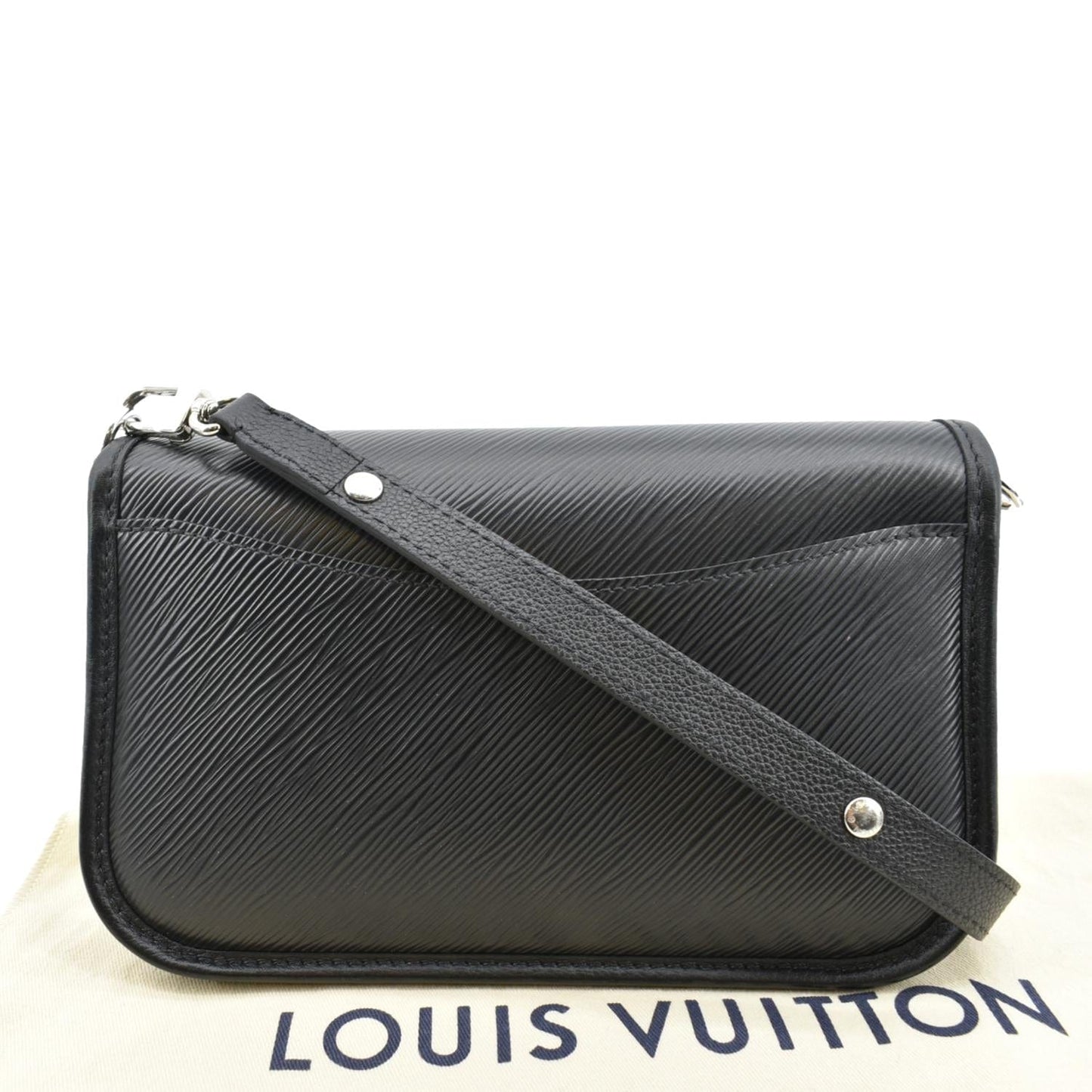 LOUIS VUITTON Buci Epi Grained Leather Shoulder Bag Black