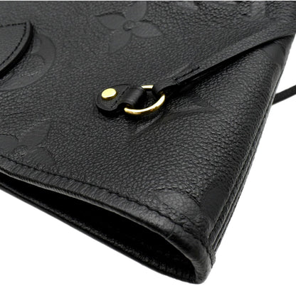 LOUIS VUITTON Neverfull MM Monogram Empreinte Leather Tote Bag Black