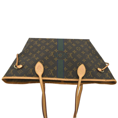 LOUIS VUITTON Neverfull My LV Heritage Monogram Canvas Tote Bag Brown