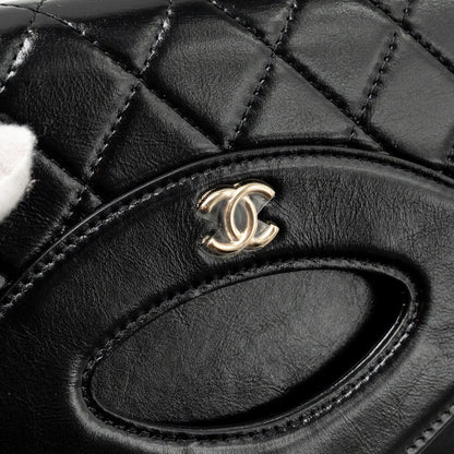 Chanel 24c 31 Wallet On Chain Shiny Calfskin Black L (Microchip)