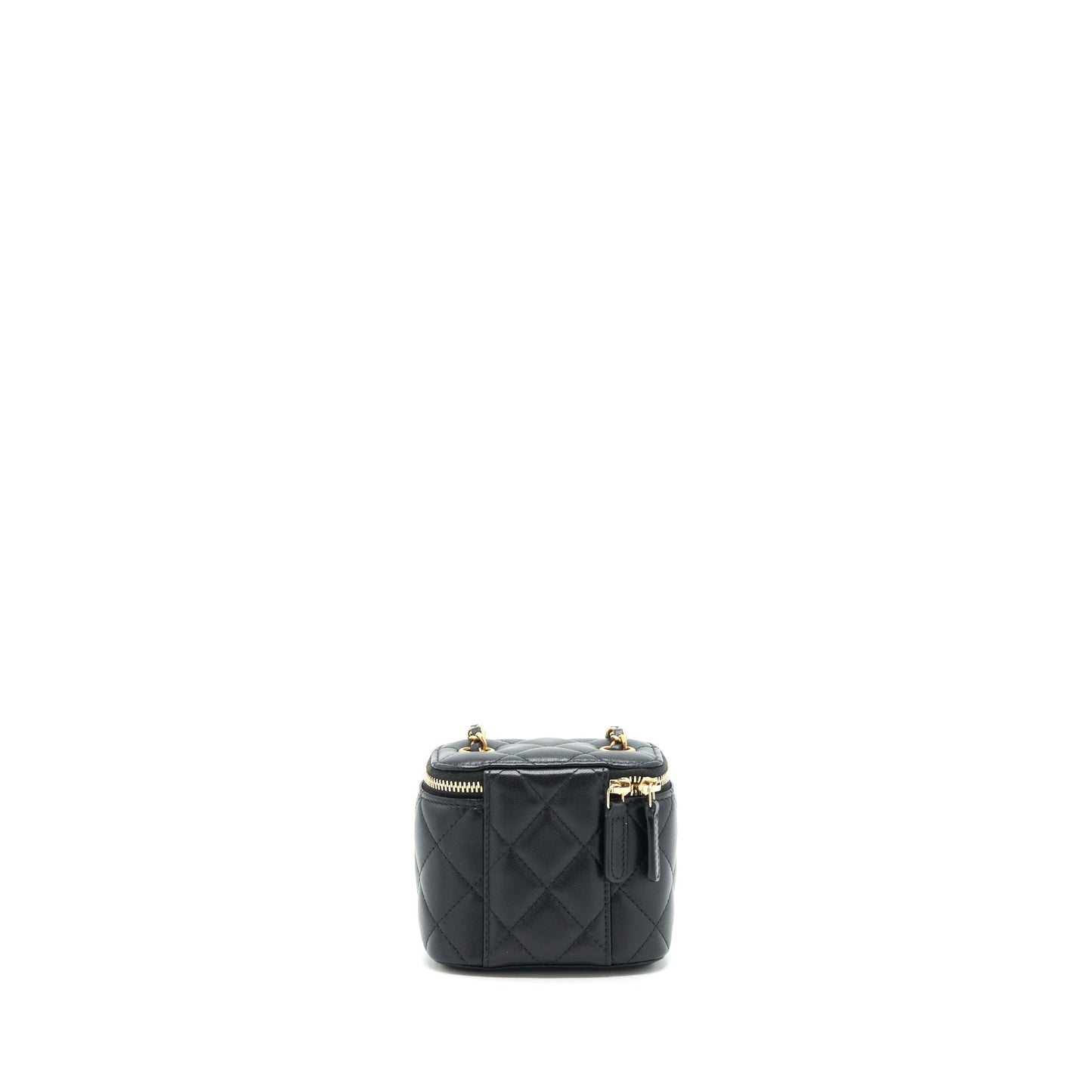 Chanel Pearl Crush Mini Vanity Case Lambskin Black