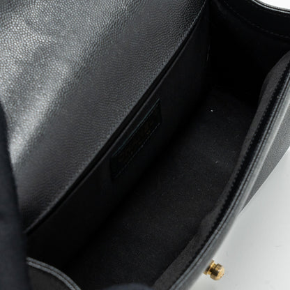Chanel Medium Classic Boy Bag Caviar Black