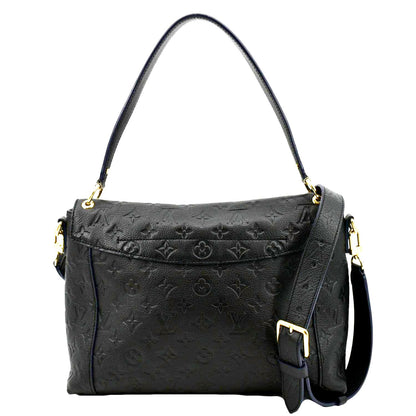 LOUIS VUITTON Blanche MM Empreinte Leather Shoulder Bag Black