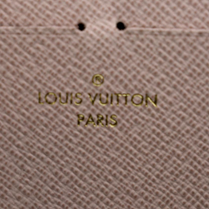LOUIS VUITTON Clemence Monogram Canvas Zippy Wallet Brown