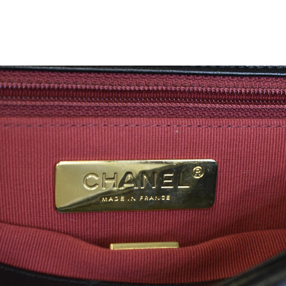 CHANEL 19 Small Flap Quilted Lambskin Leather Shoulder Bag Black - Final Sale