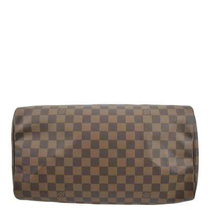 LOUIS VUITTON Speedy 35 Damier Ebene Satchel Bag Brown