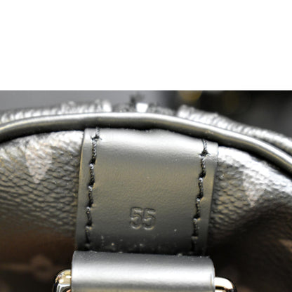 LOUIS VUITTON Keepall 55 Bandouliere Monogram Eclipse Travel Bag Black