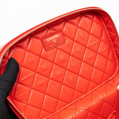 Chanel Large Vanity Pouch Patent Red