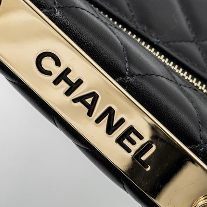 Chanel Mini Trendy CC Wallet on Chain Lambskin Black L