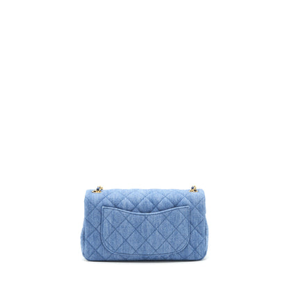 Chanel 21K Pearl Crush Mini Rectangular Flap Bag Denim