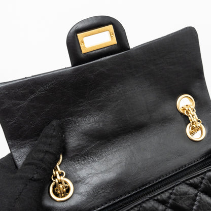 Chanel Mini 2.55 Reissue Flap Bag Aged Calfskin Black  (Microchip)