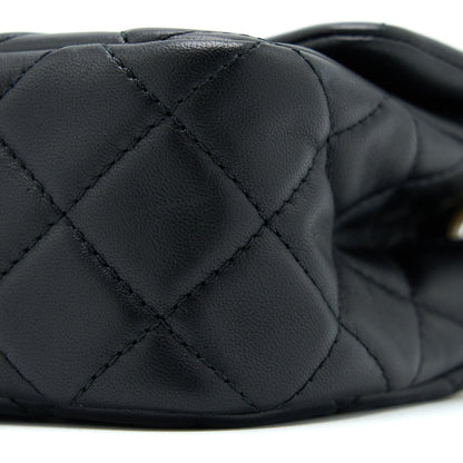 Chanel Pearl Crush Mini Rectangular Lambskin Black Brushed  (Microchip)