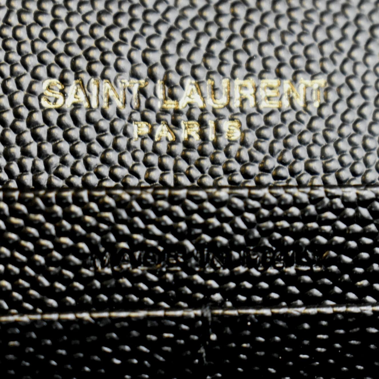 YVES SAINT LAURENT Cassandre Matelasse Chain Wallet Crossbody Bag Black