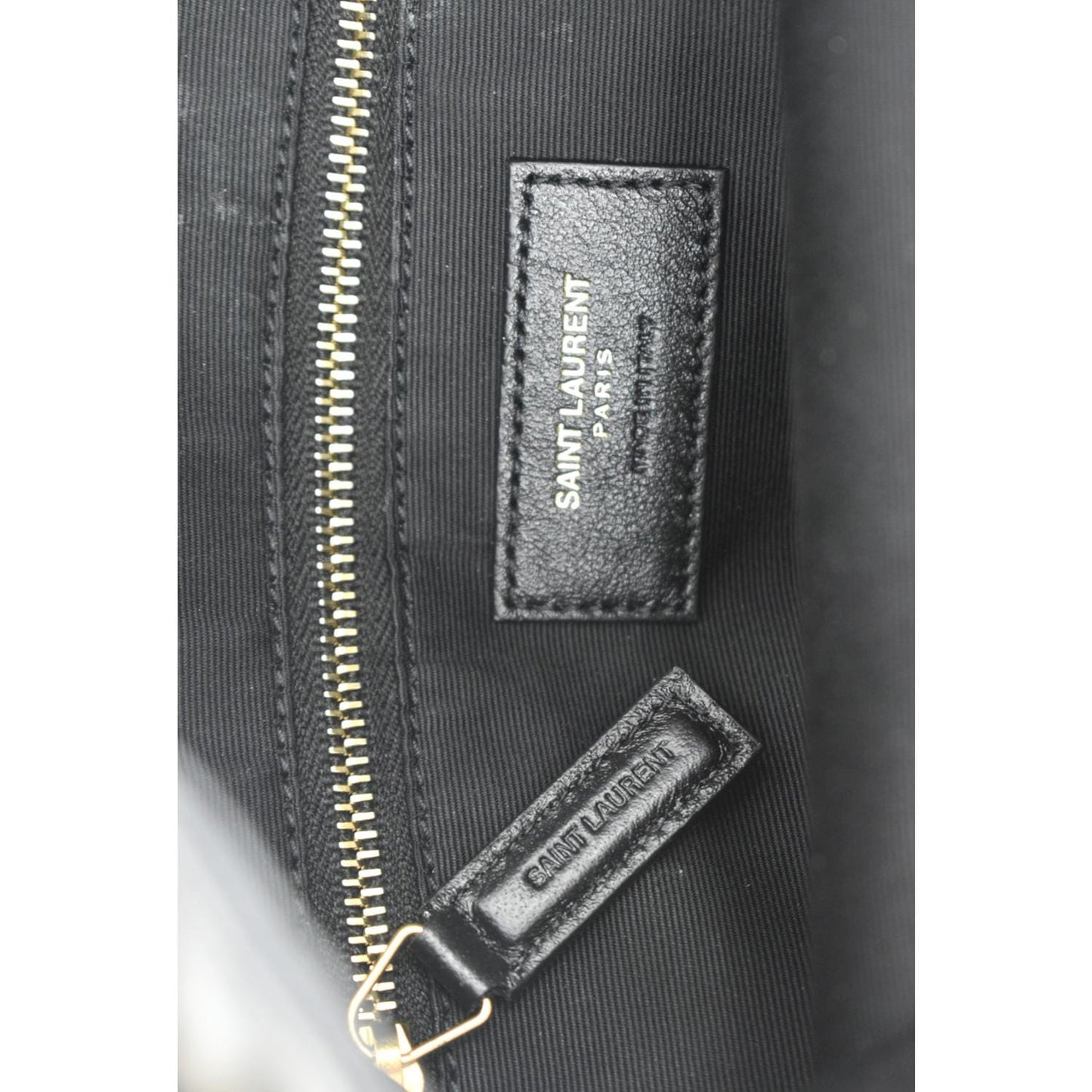 YVES SAINT LAURENT Sequin Leather Backpack Bag Black