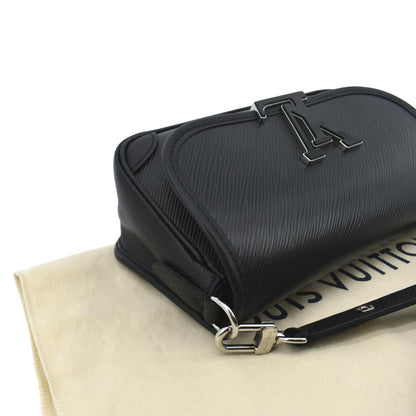 LOUIS VUITTON Buci Epi Grained Leather Shoulder Bag Black