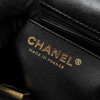 Chanel Mini 2.55 Reissue Flap Bag Aged Calfskin Black  (Microchip)