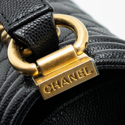 Chanel Medium Classic Boy Bag Caviar Black