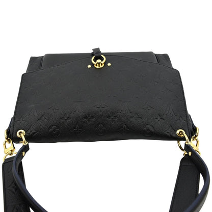 LOUIS VUITTON Blanche MM Empreinte Leather Shoulder Bag Black