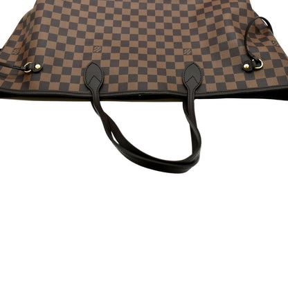 LOUIS VUITTON Neverfull GM Damier Ebene Tote Shoulder Bag Brown