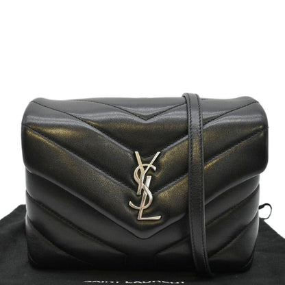 YVES SAINT LAURENT Loulou Toy Matelasse Leather Shoulder Bag Black