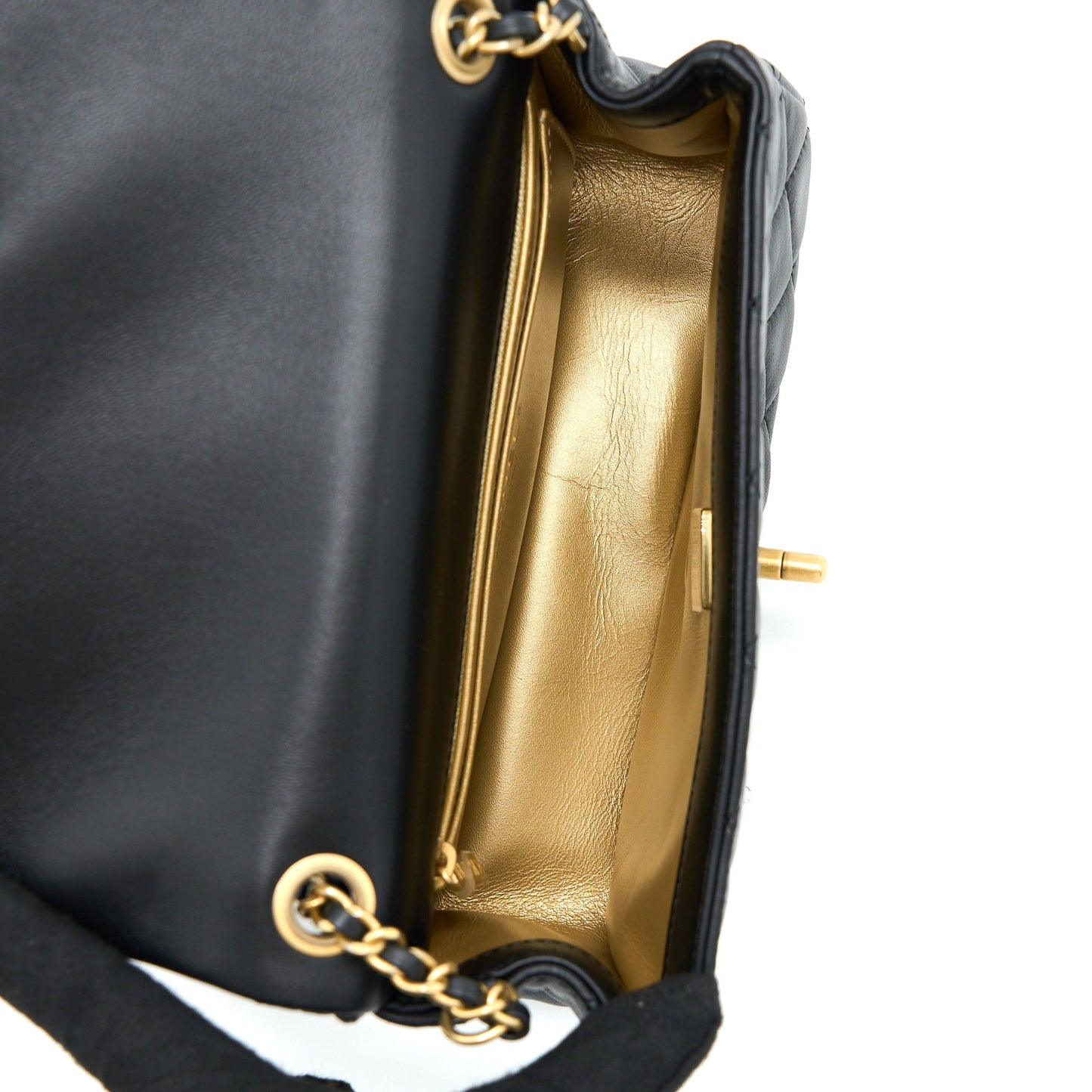 Chanel Pearl Crush Mini Rectangular Lambskin Black Brushed  (Microchip)