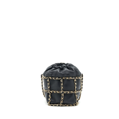 Chanel 21C Bucket Chains Lambskin Black L