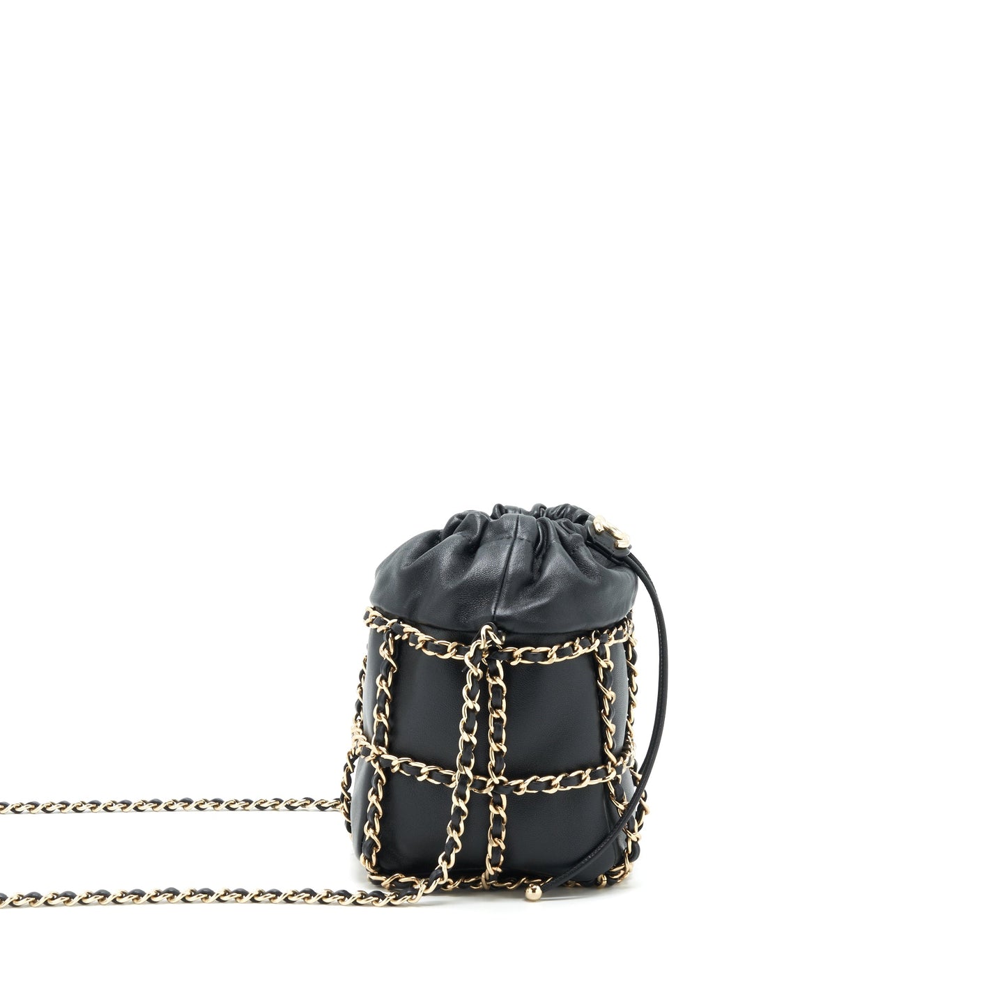 Chanel 21C Bucket Chains Lambskin Black L